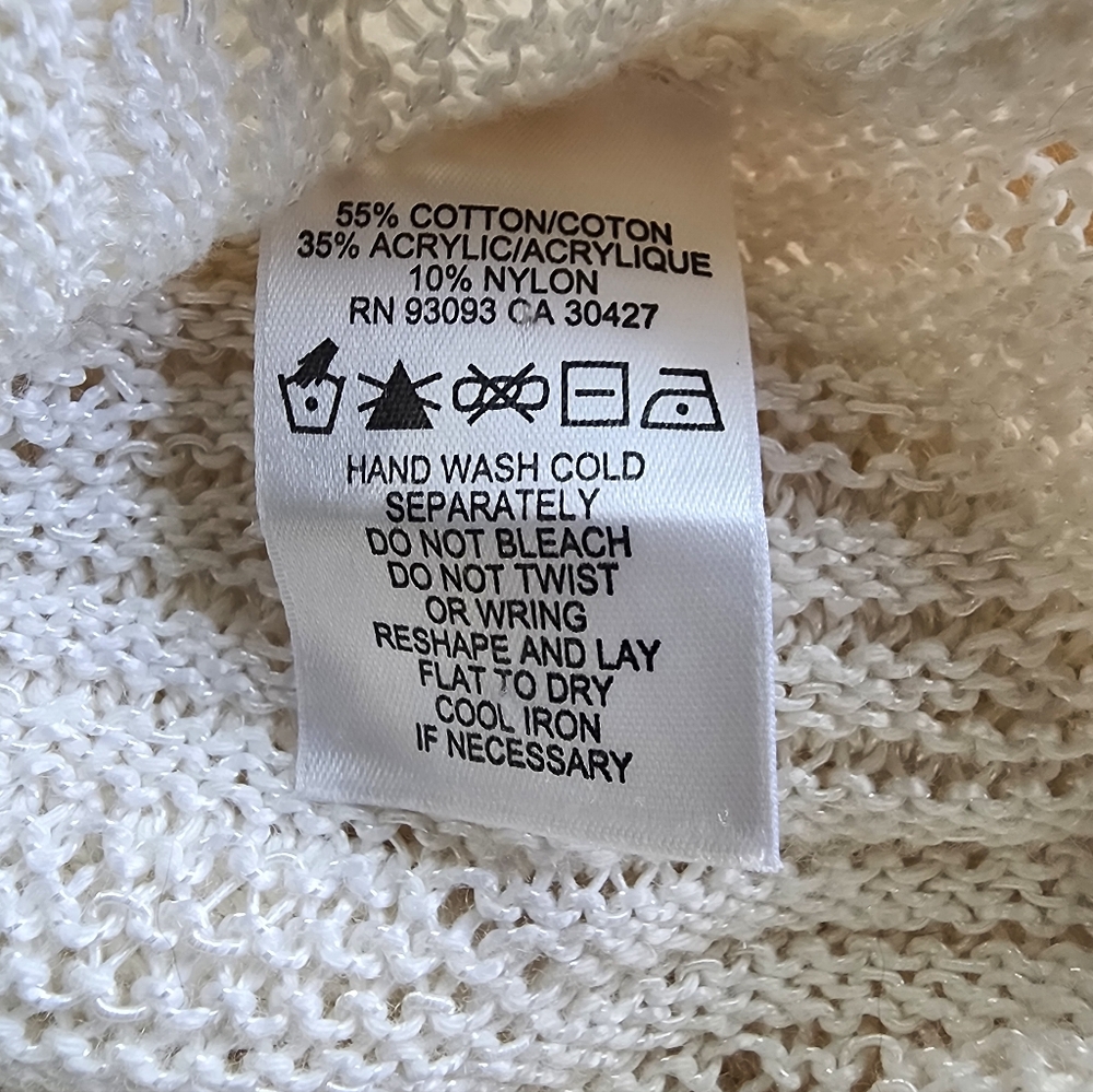 NIC+ZOE | Women's Sweater | White | Petite Small - Picture 4 of 4